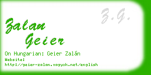 zalan geier business card