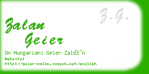 zalan geier business card